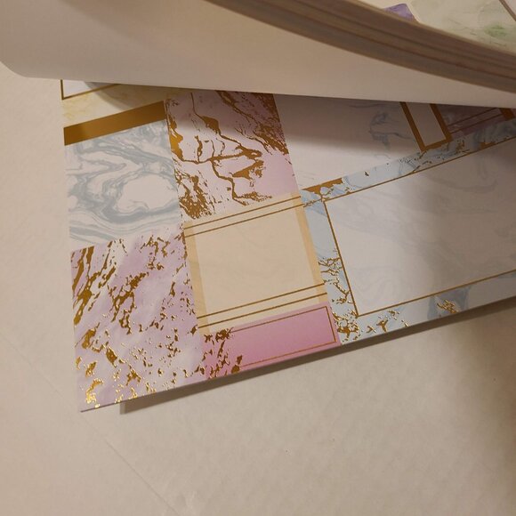 12X 12 CRAFT SMITH SPRING MARBLES  - SCRAPBOOKING PAPER CARD STOCK PAD - Picture 2 of 8